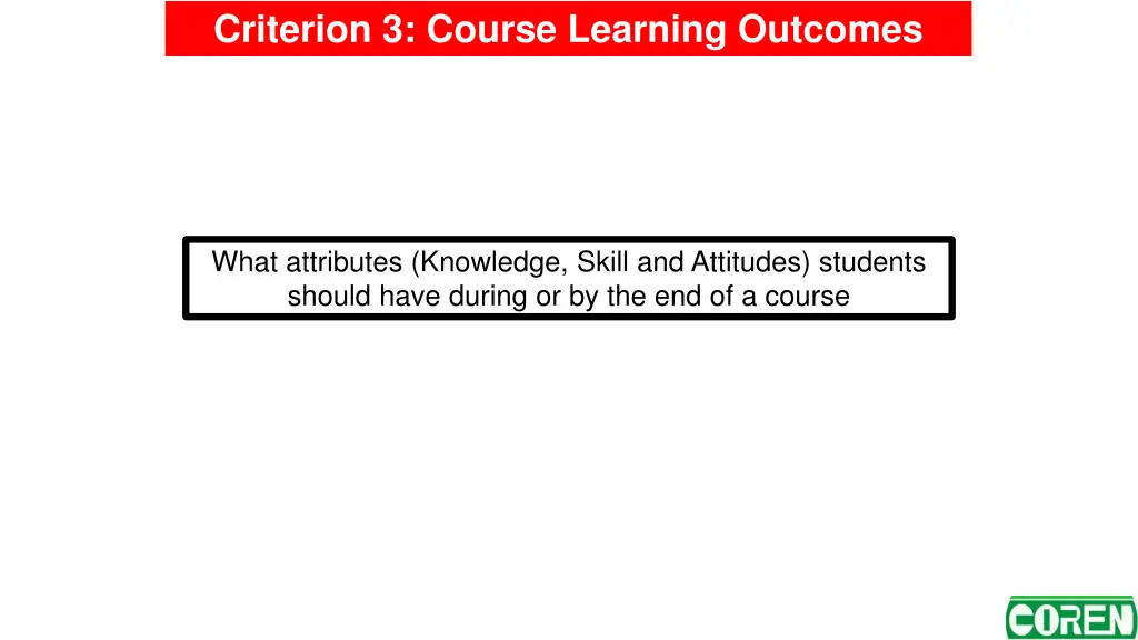 criterion 3 course learning outcomes