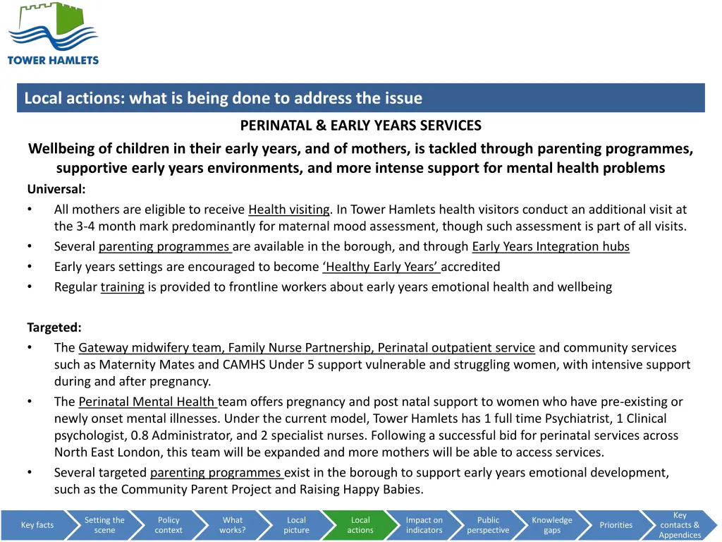 local actions what is being done to address 3