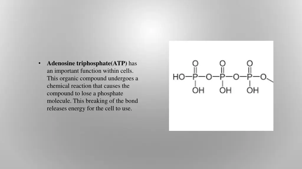 adenosine triphosphate atp has an important