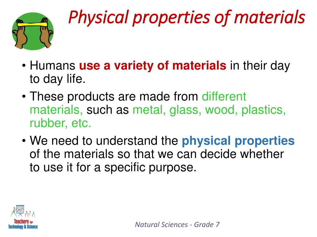 physical properties of materials physical