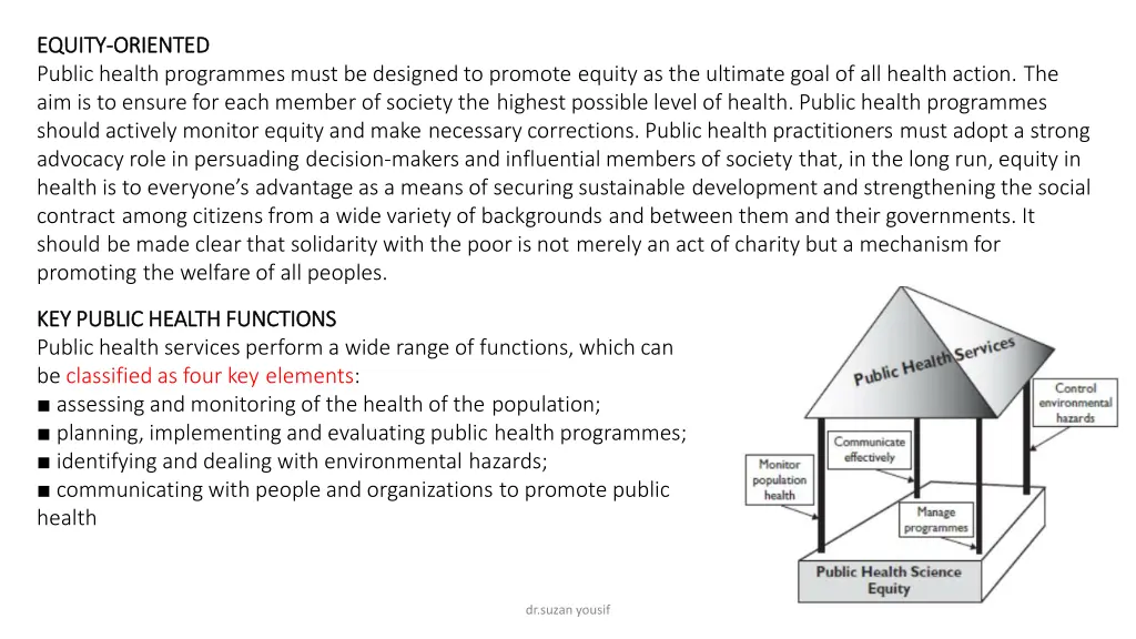 equity equity oriented oriented public health