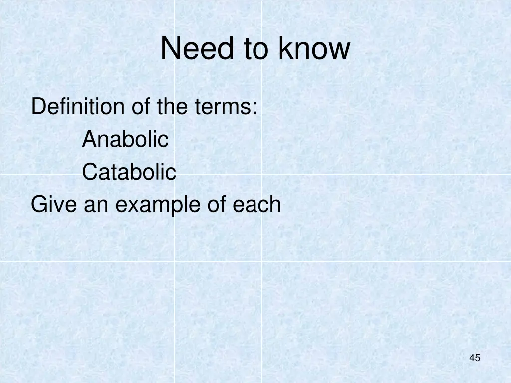 need to know 5