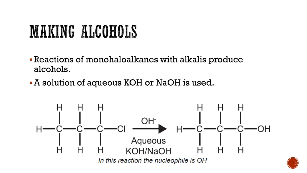 making alcohols