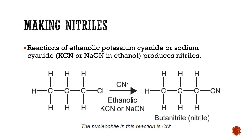 making nitriles