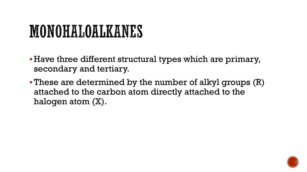 monohaloalkanes