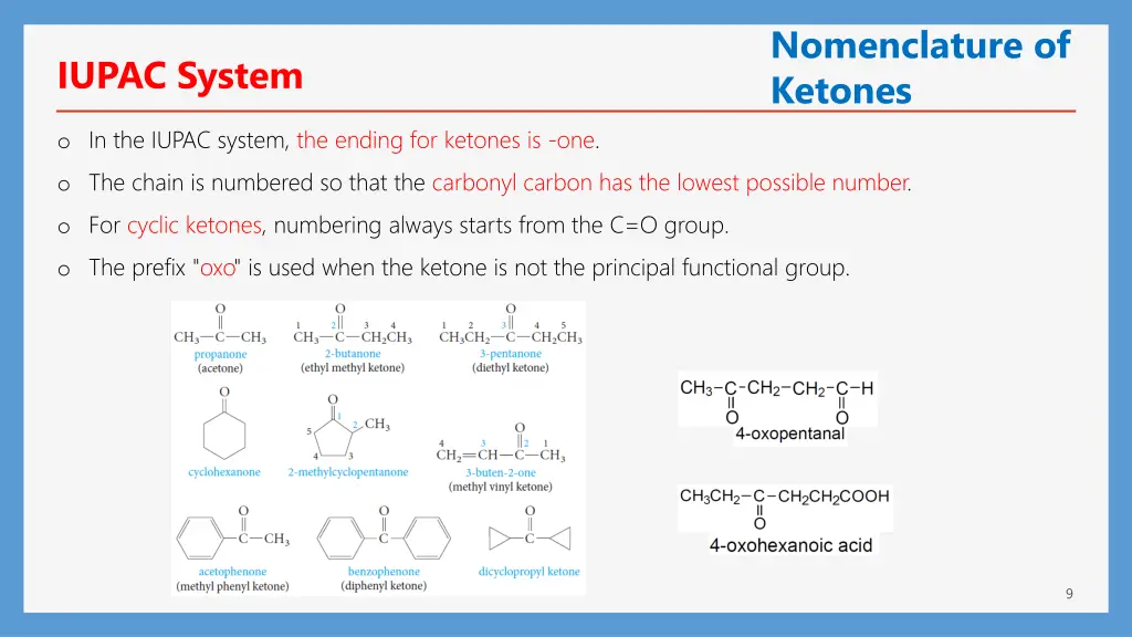 nomenclature of ketones 1