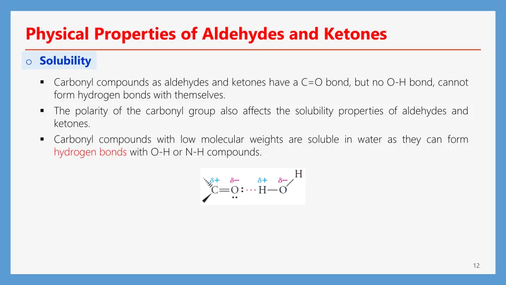 physical properties of aldehydes and ketones 1