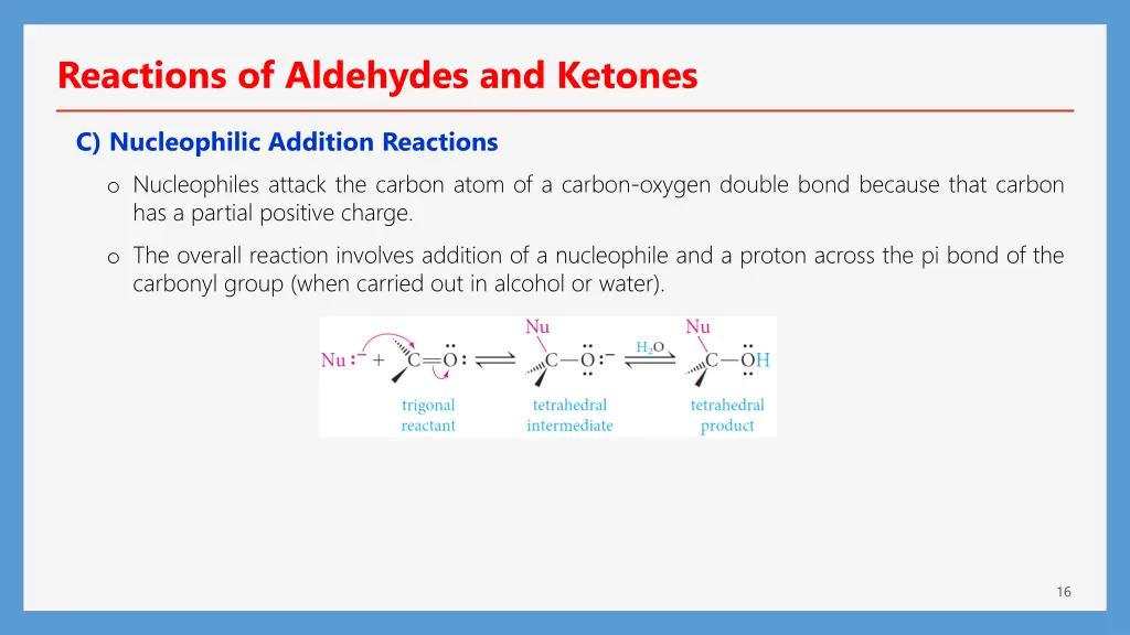 reactions of aldehydes and ketones 1