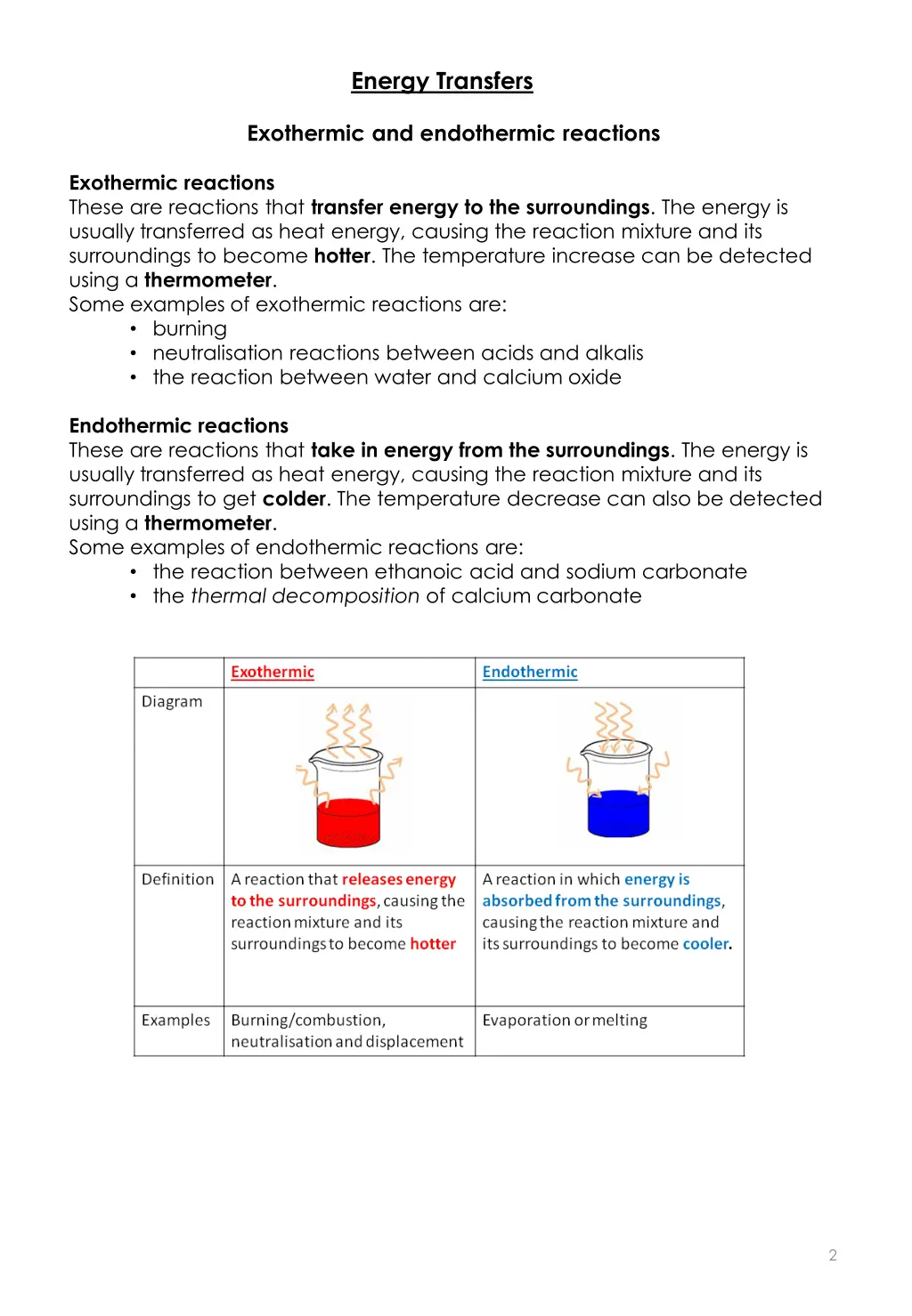 energy transfers