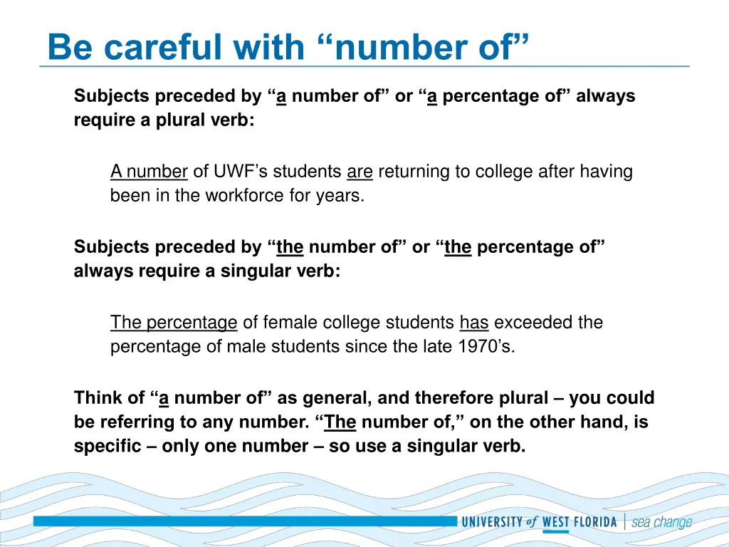 be careful with number of