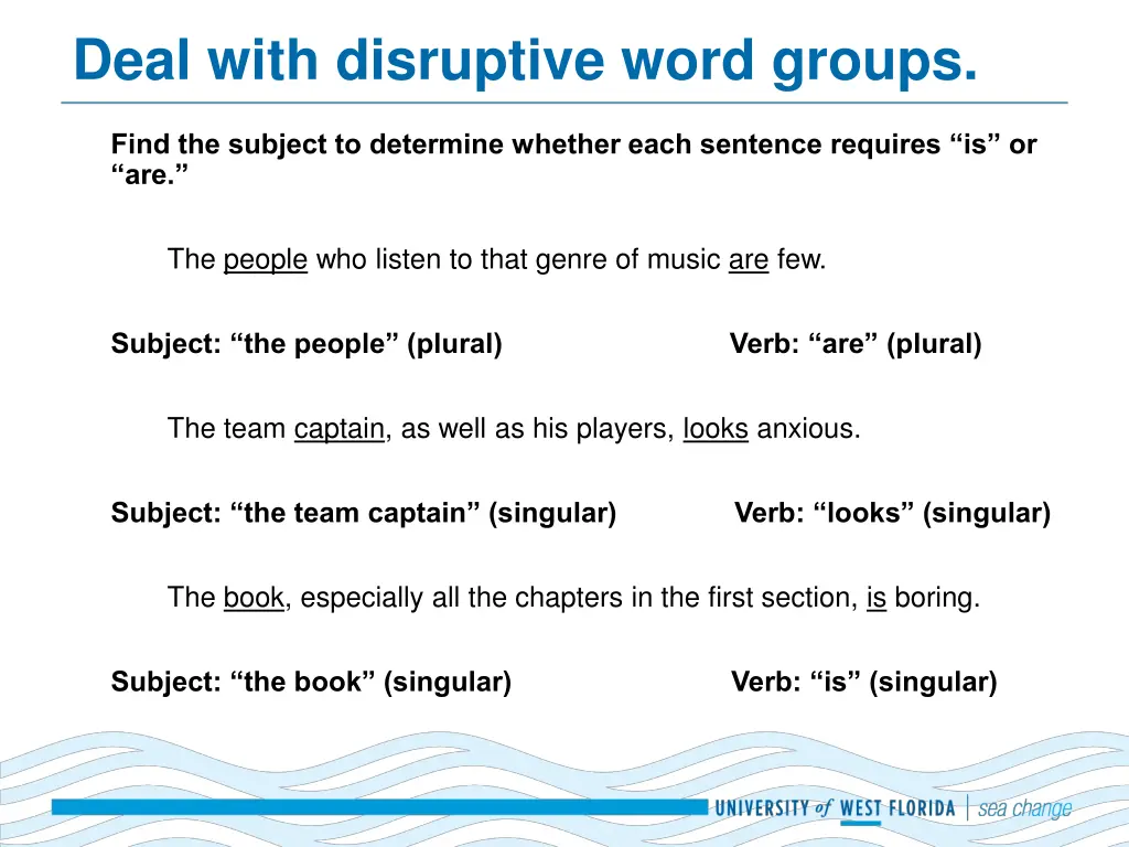 deal with disruptive word groups