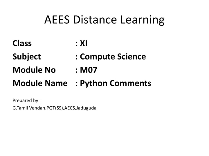 aees distance learning