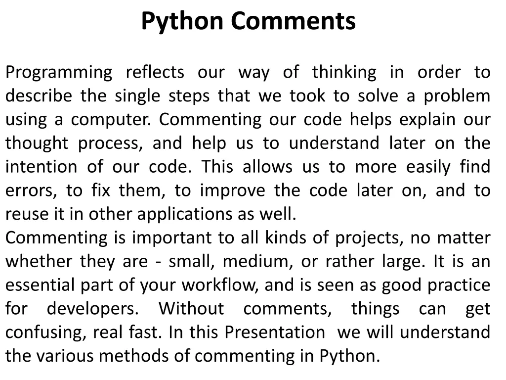 python comments