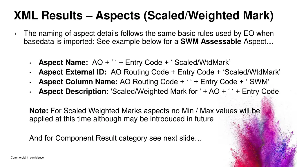 xml results aspects scaled weighted mark 1