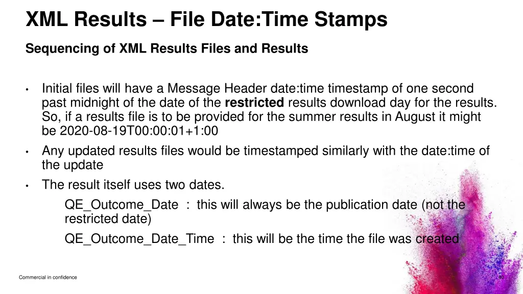 xml results file date time stamps 1