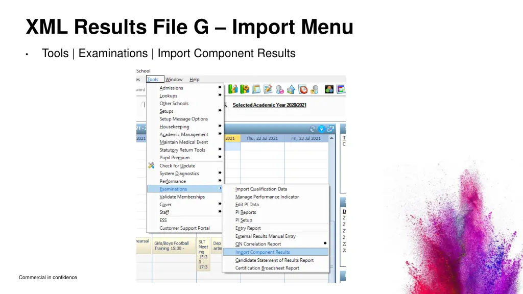 xml results file g import menu