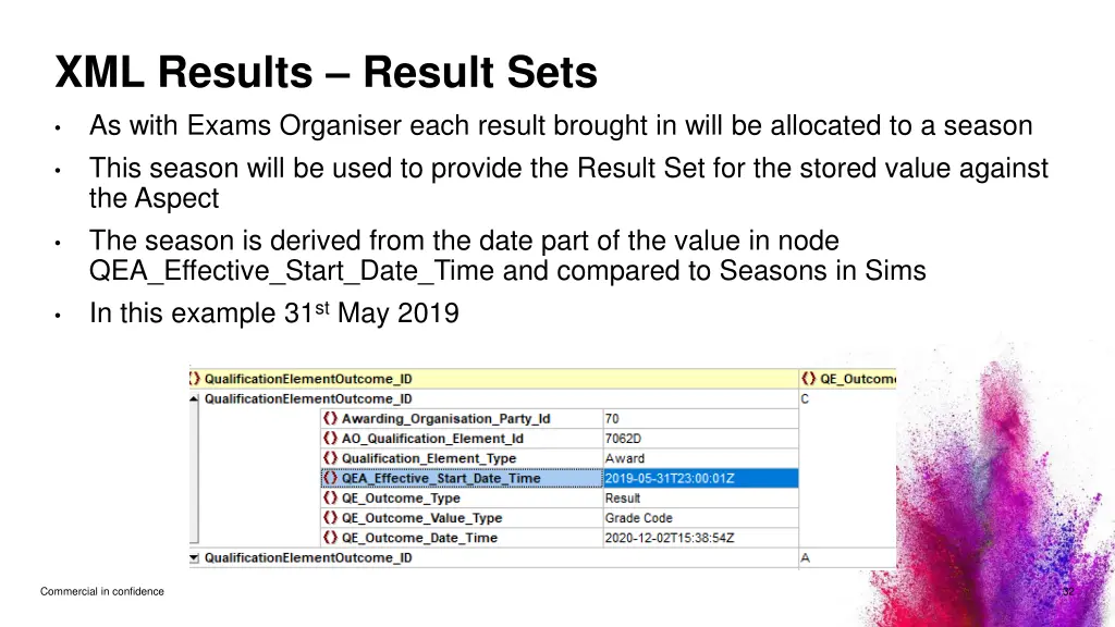 xml results result sets