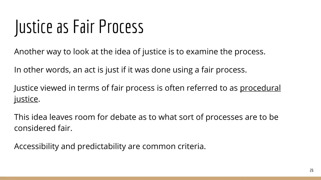 justice as fair process