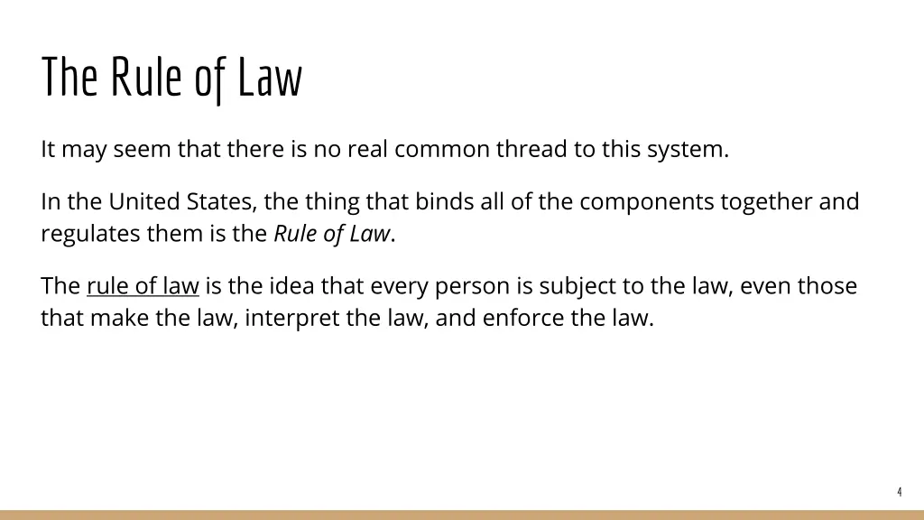 the rule of law