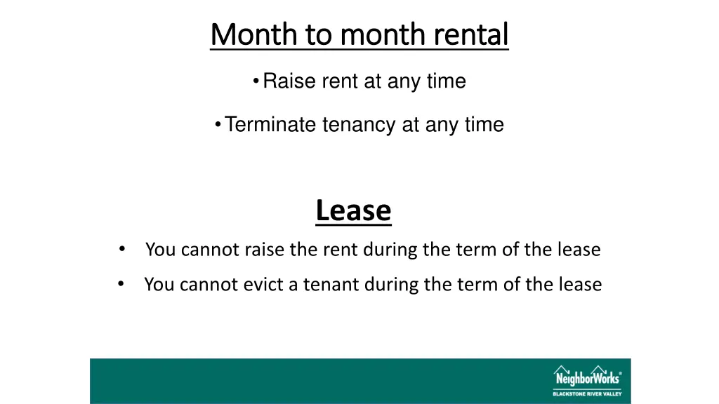 month to month rental month to month rental