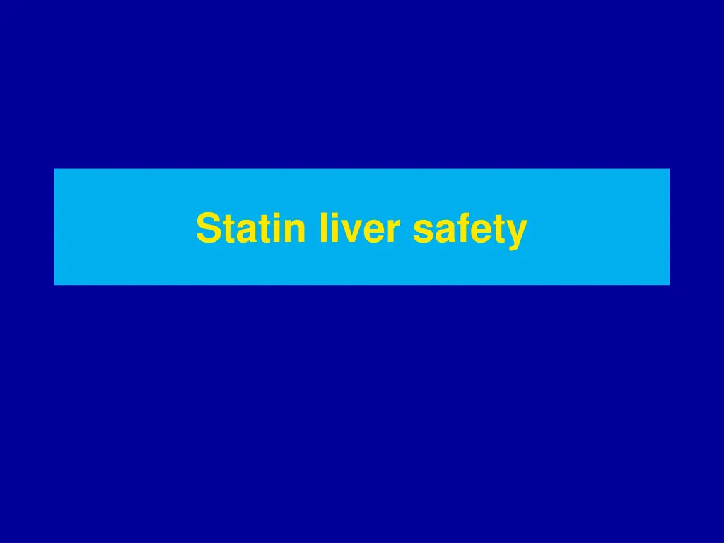 statin liver safety