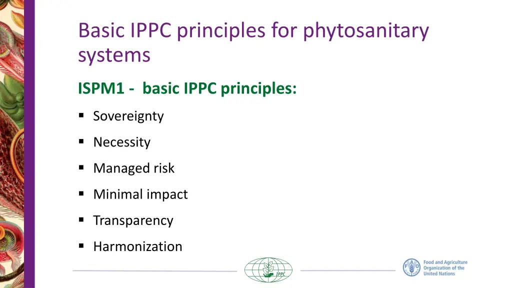 basic ippc principles for phytosanitary systems