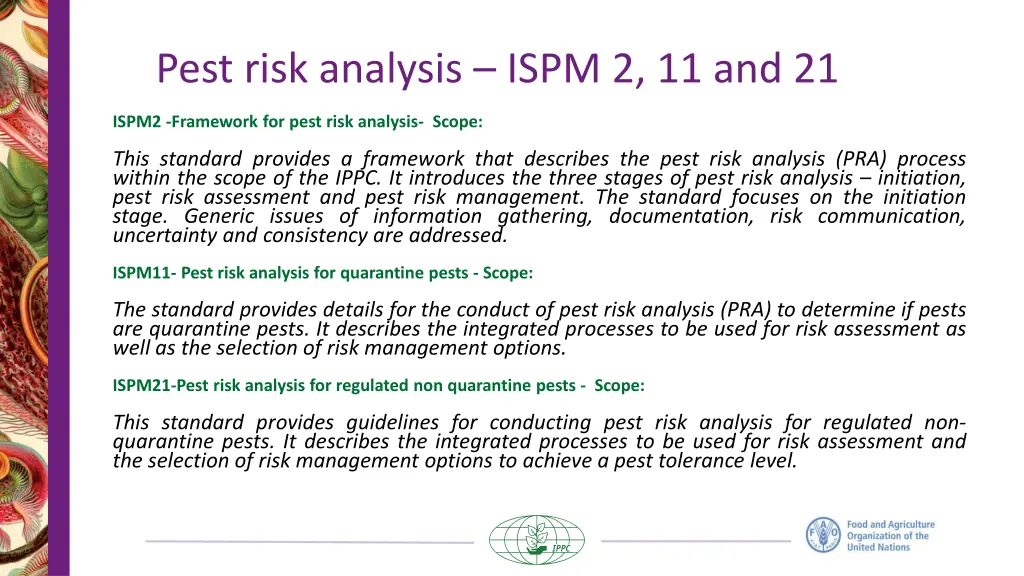 pest risk analysis ispm 2 11 and 21