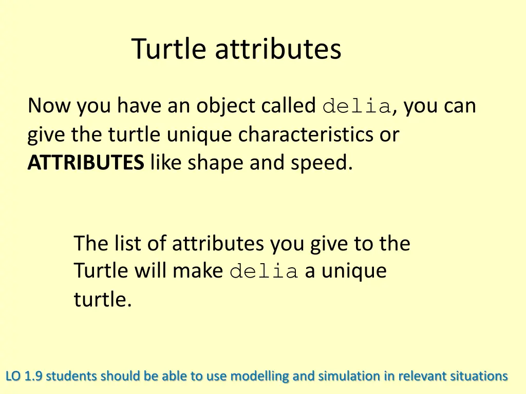 turtle attributes