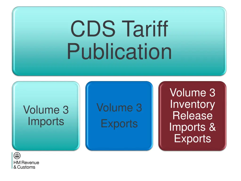 cds tariff publication