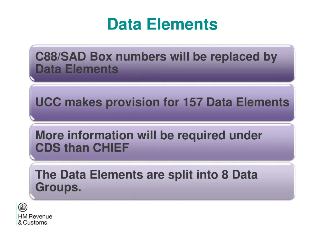 data elements