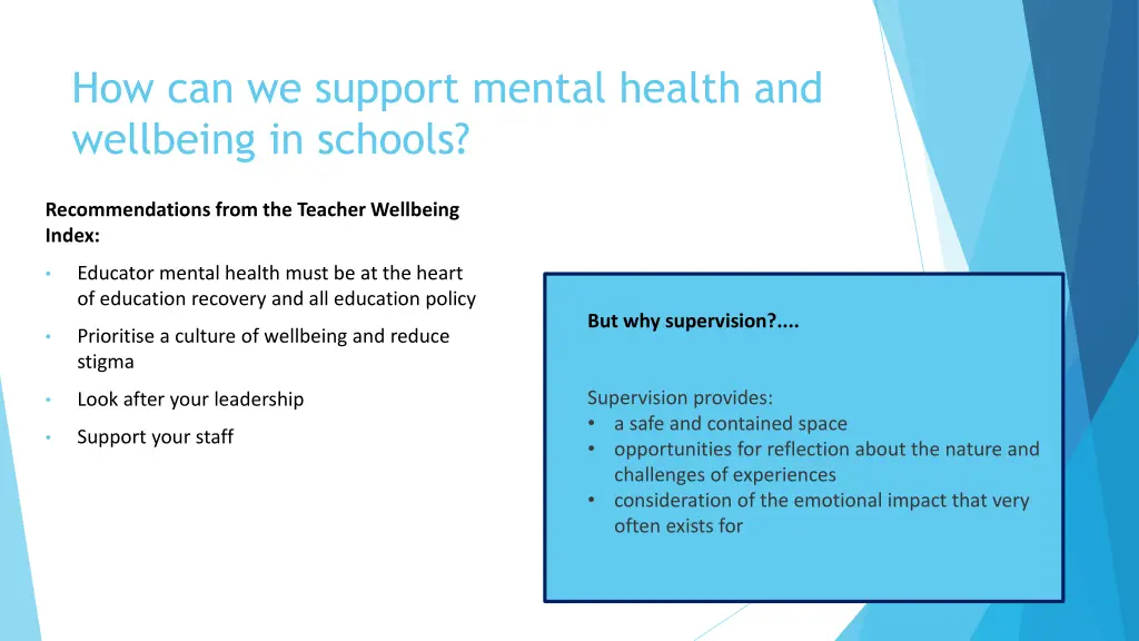 how can we support mental health and wellbeing