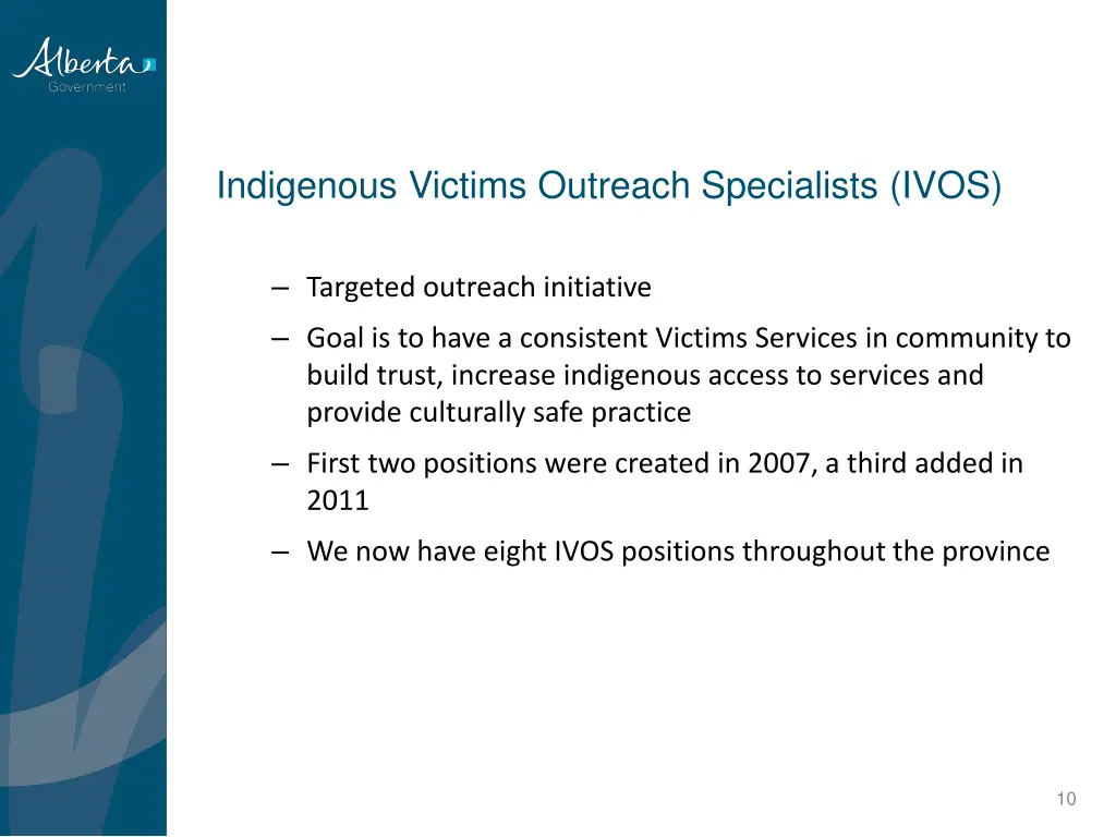 indigenous victims outreach specialists ivos