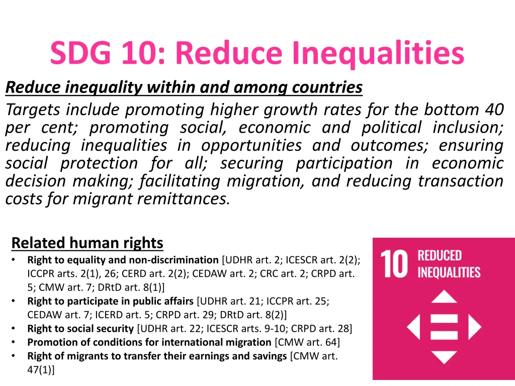 sdg 10 reduce inequalities reduce inequality