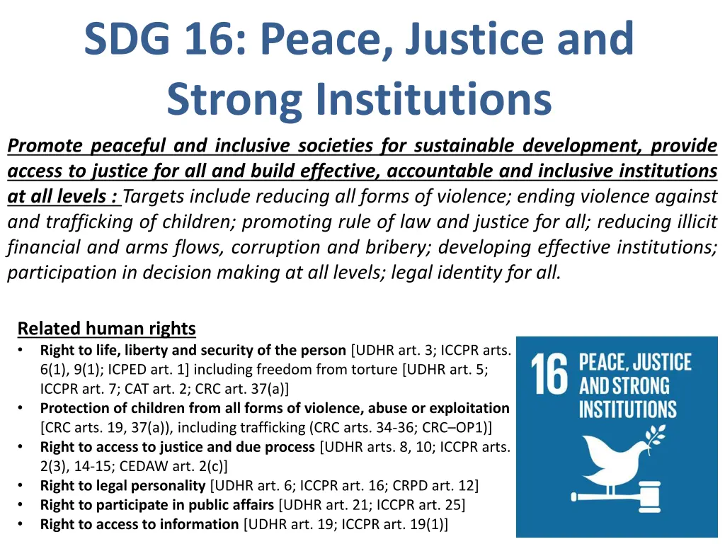 sdg 16 peace justice and strong institutions