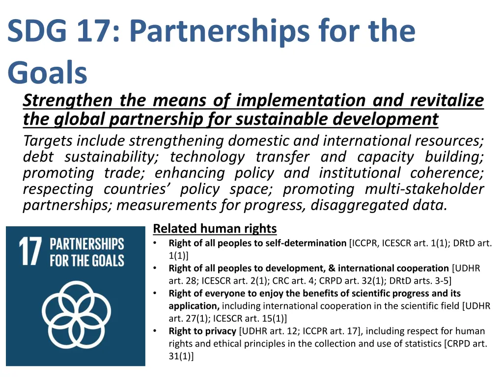 sdg 17 partnerships for the goals strengthen