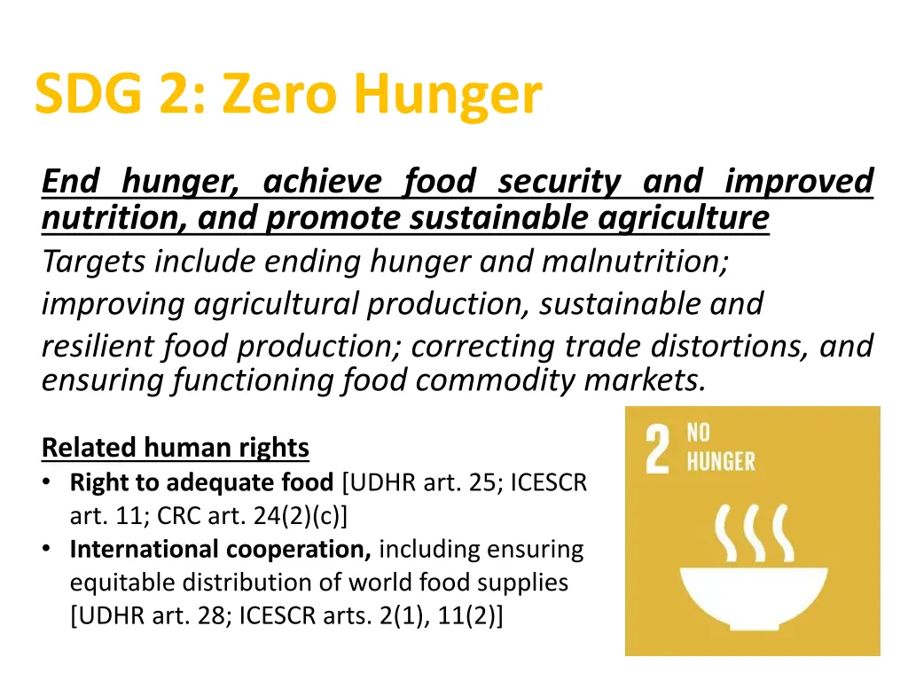 sdg 2 zero hunger