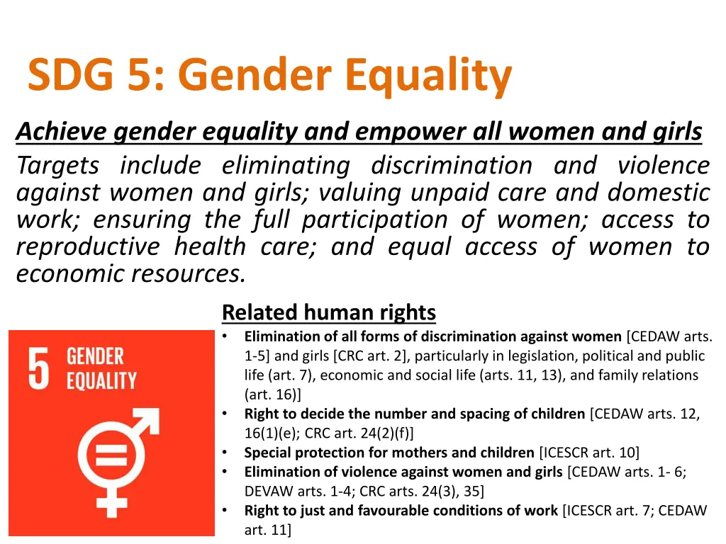 sdg 5 gender equality