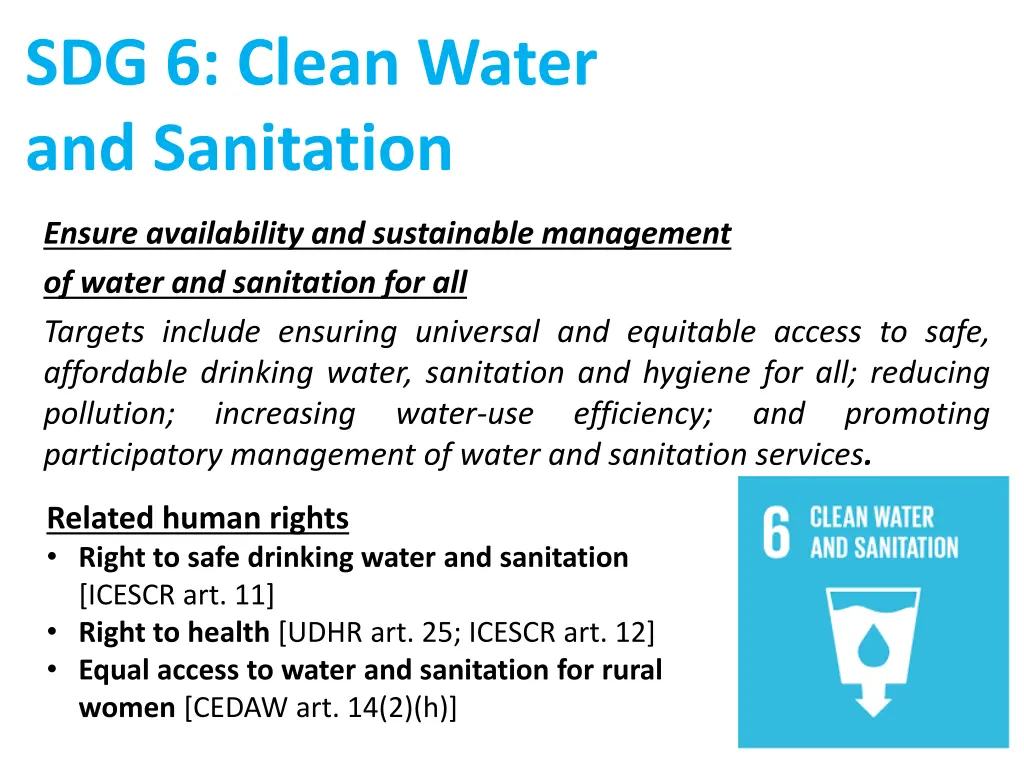 sdg 6 clean water and sanitation