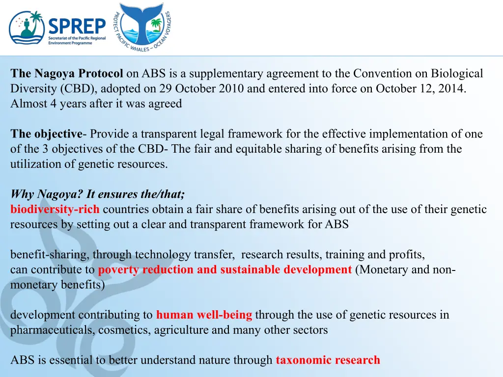 the nagoya protocol on abs is a supplementary