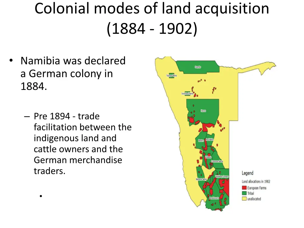 colonial modes of land acquisition 1884 1902