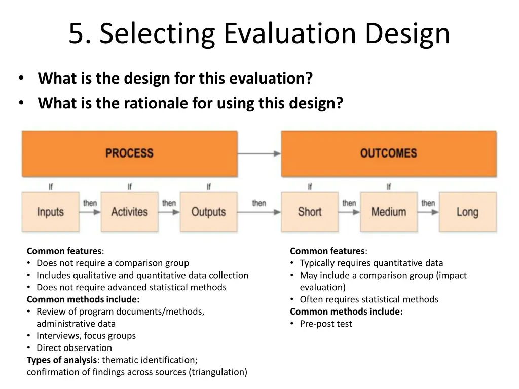 5 selecting evaluation design