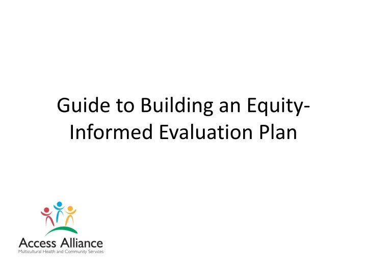 guide to building an equity informed evaluation