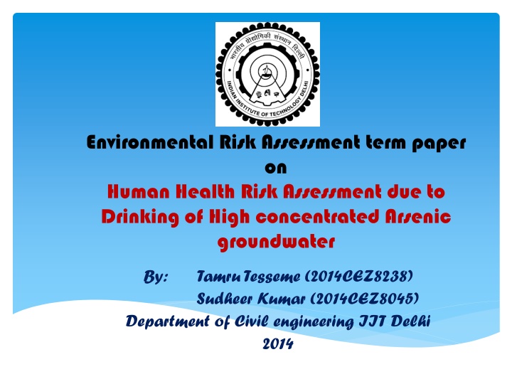 environmental risk assessment term paper on human