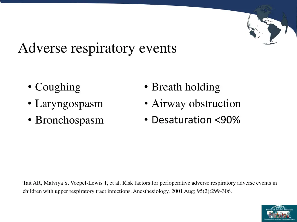 adverse respiratory events