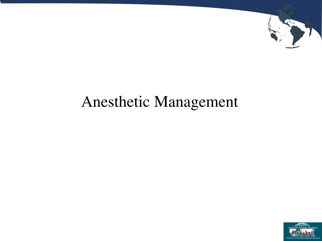 anesthetic management