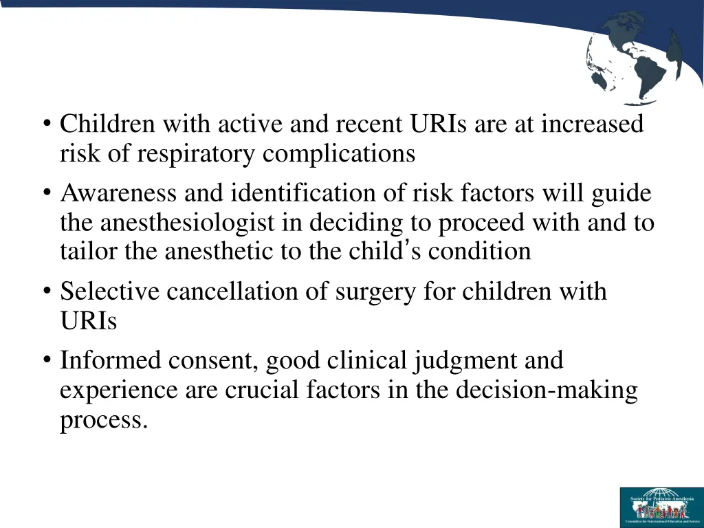 children with active and recent uris