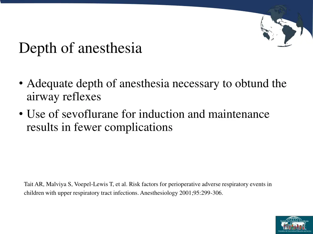 depth of anesthesia