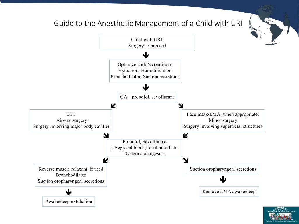 guide to the anesthetic management of a child