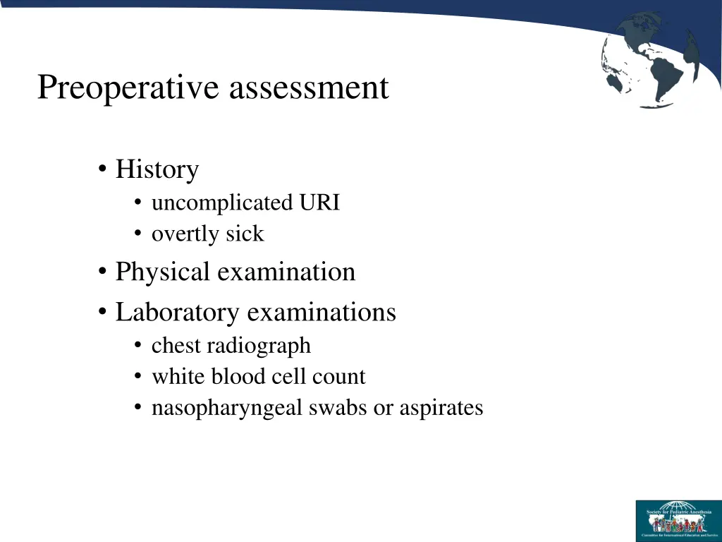 preoperative assessment