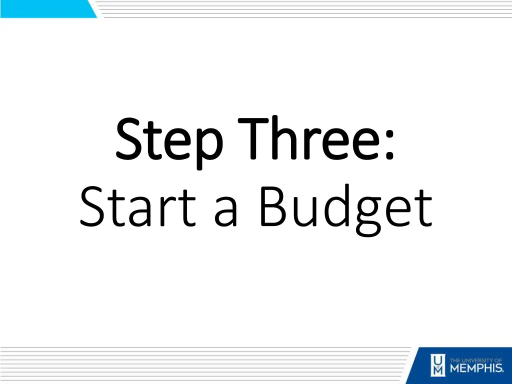 step three step three start a budget